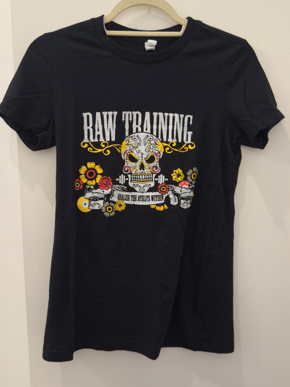 Women's Black Short Sleeve 100% cotton “honor the dead by living strong” Tee